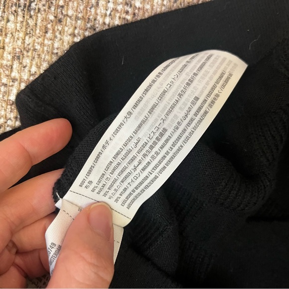 Abercrombie & Fitch Jacquard Checkered Cotton Black Polo M - Picture 4 of 4